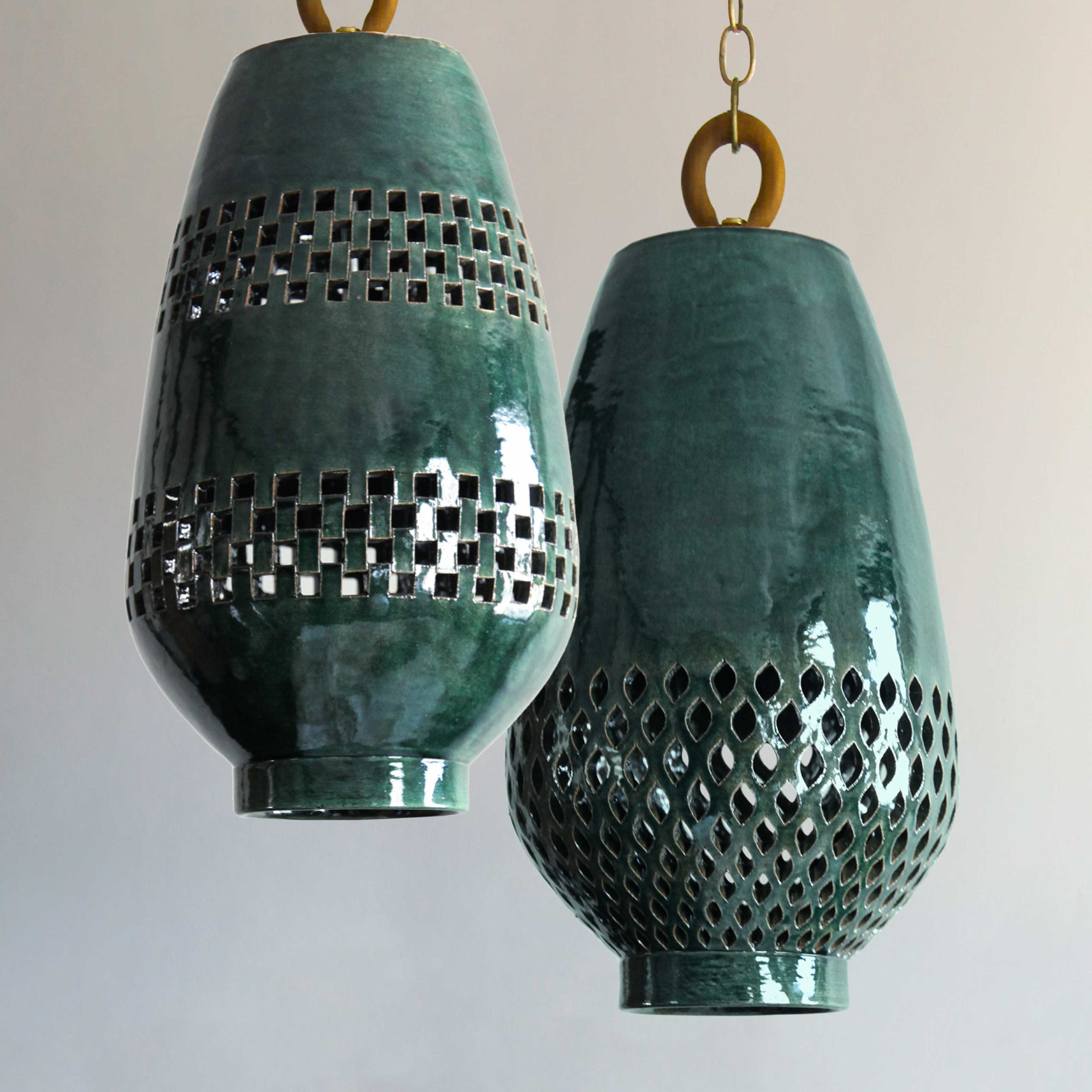 <a href="https://www.lavivahome.mom/shop/lighting/atzompa-pendant-lighting/">Atzompa Collection</a><br /><span style="font-size:9pt;" > Ajedrez Pendant Light, Size C</span> - Image 3