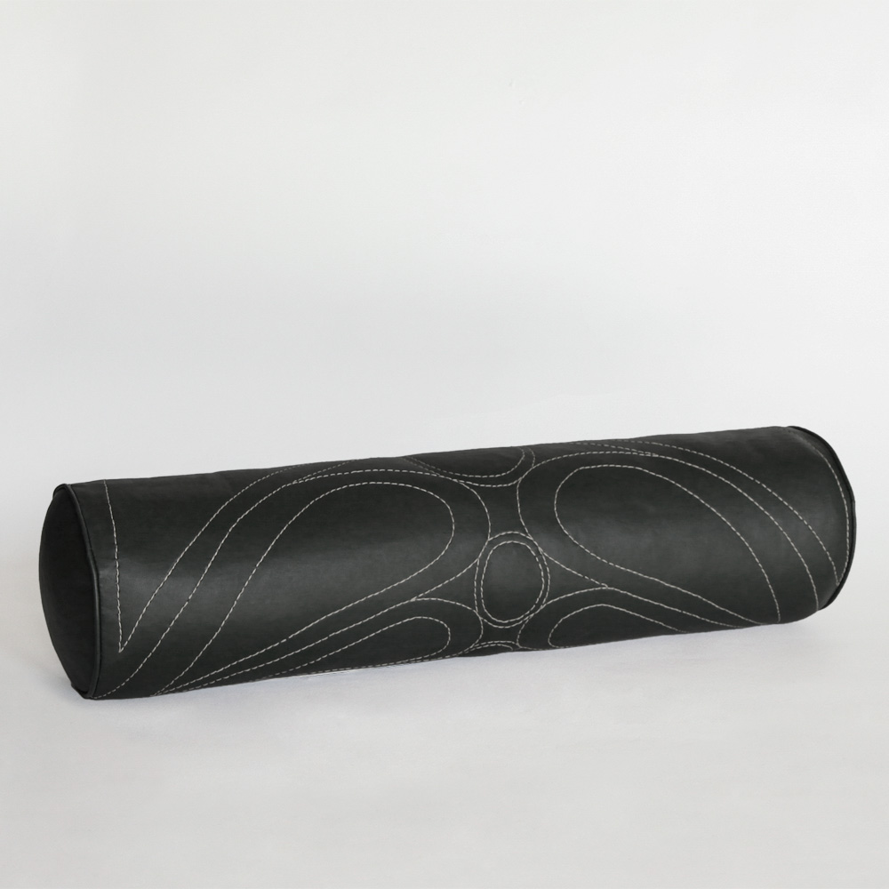 <a href="https://www.lavivahome.mom/talabartero-leather-poufs-pillows-collection/">Talabartero Collection</a><br /><span style="font-size:9pt;" > Embroidered Bolster Pillow</span> - Image 9