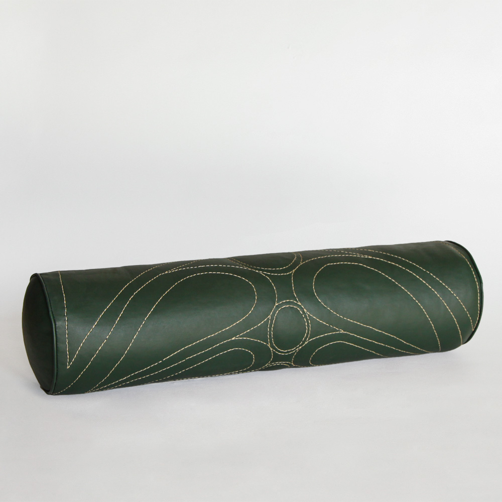 <a href="https://www.lavivahome.mom/talabartero-leather-poufs-pillows-collection/">Talabartero Collection</a><br /><span style="font-size:9pt;" > Embroidered Bolster Pillow</span> - Image 5