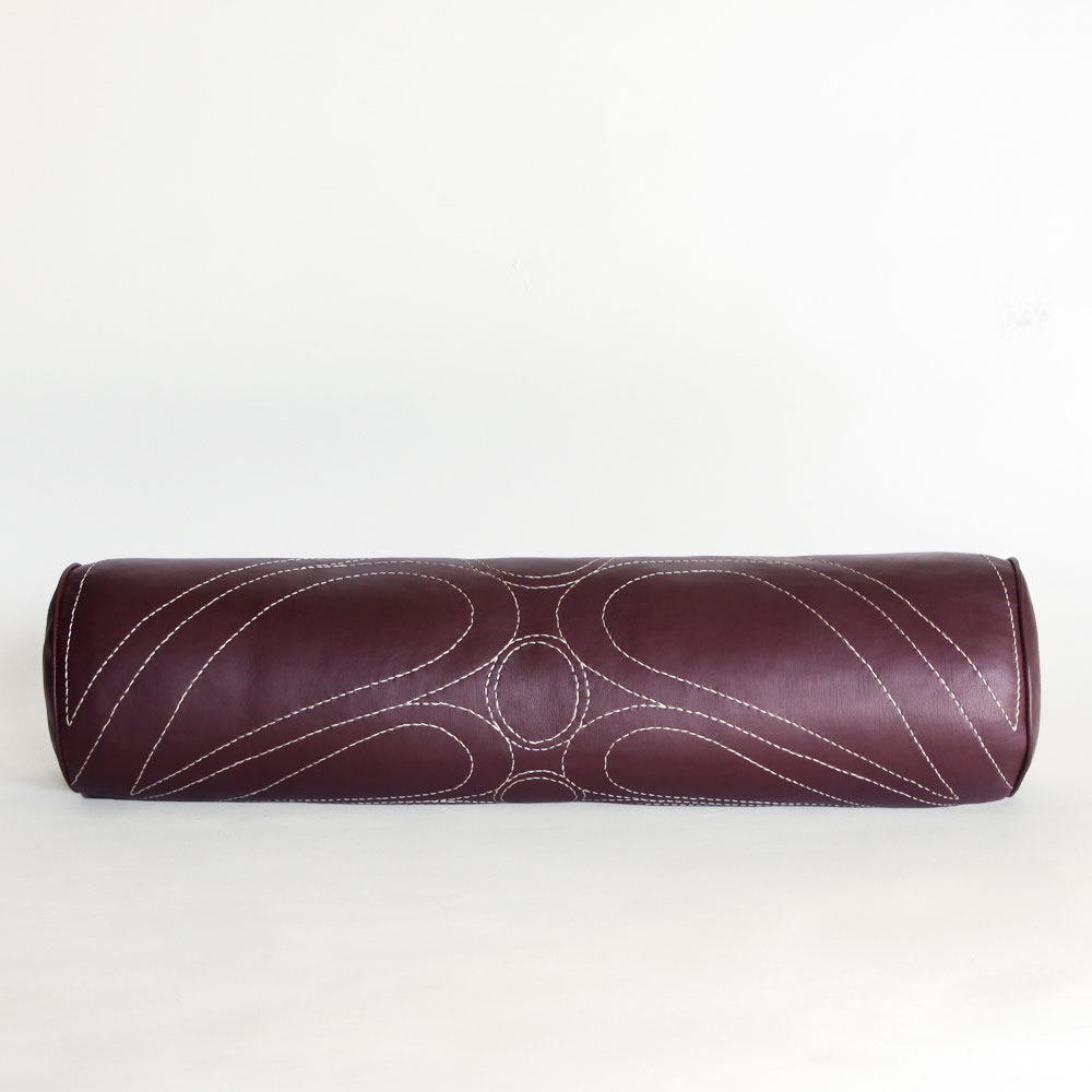 <a href="https://www.lavivahome.mom/talabartero-leather-poufs-pillows-collection/">Talabartero Collection</a><br /><span style="font-size:9pt;" > Embroidered Bolster Pillow</span> - Image 8