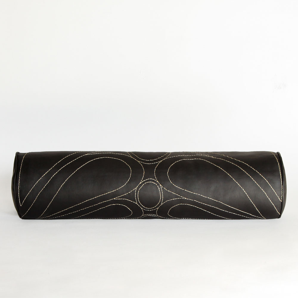 <a href="https://www.lavivahome.mom/talabartero-leather-poufs-pillows-collection/">Talabartero Collection</a><br /><span style="font-size:9pt;" > Embroidered Bolster Pillow</span> - Image 10