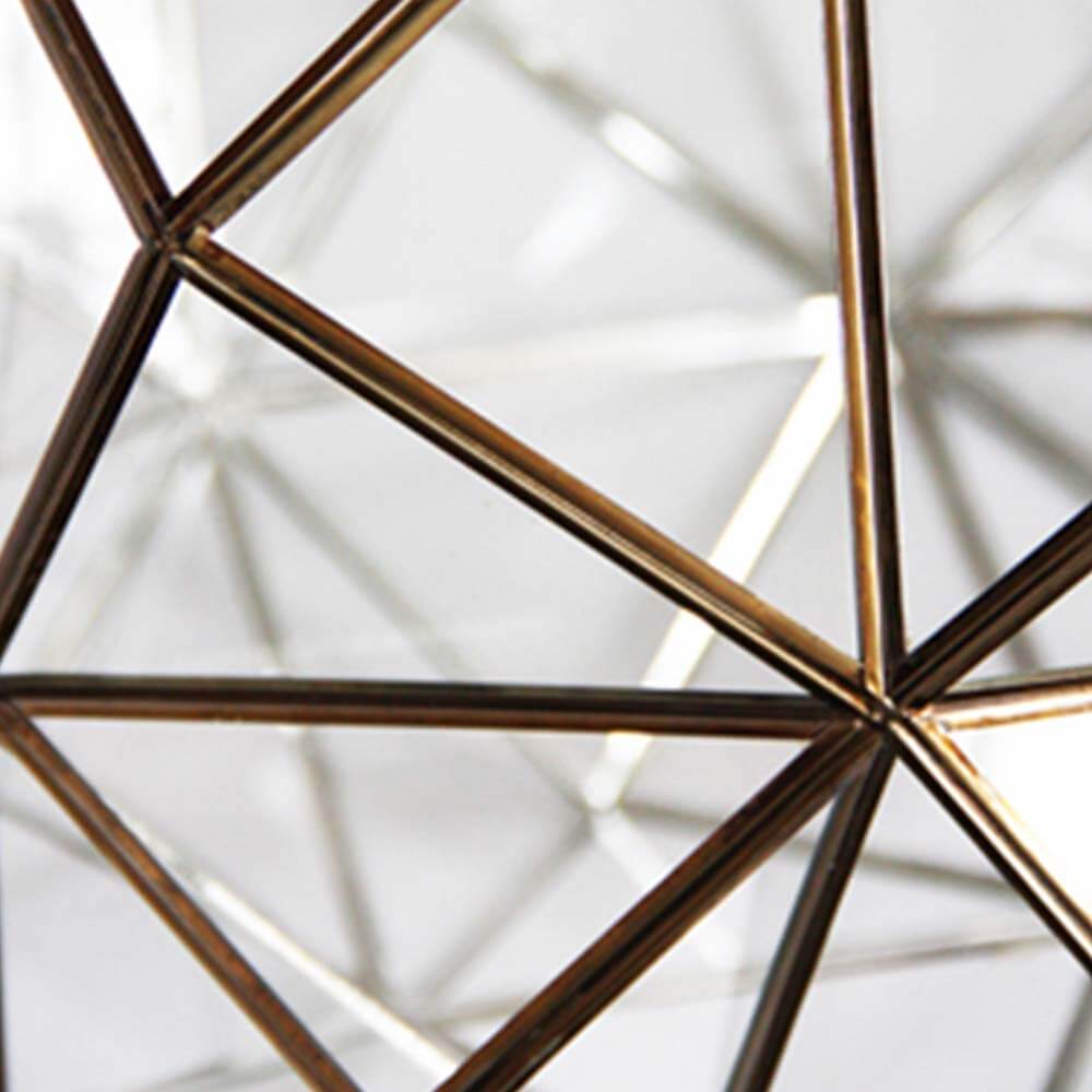 rombus light fixture from l'aviva home. handmade brass pendant light.