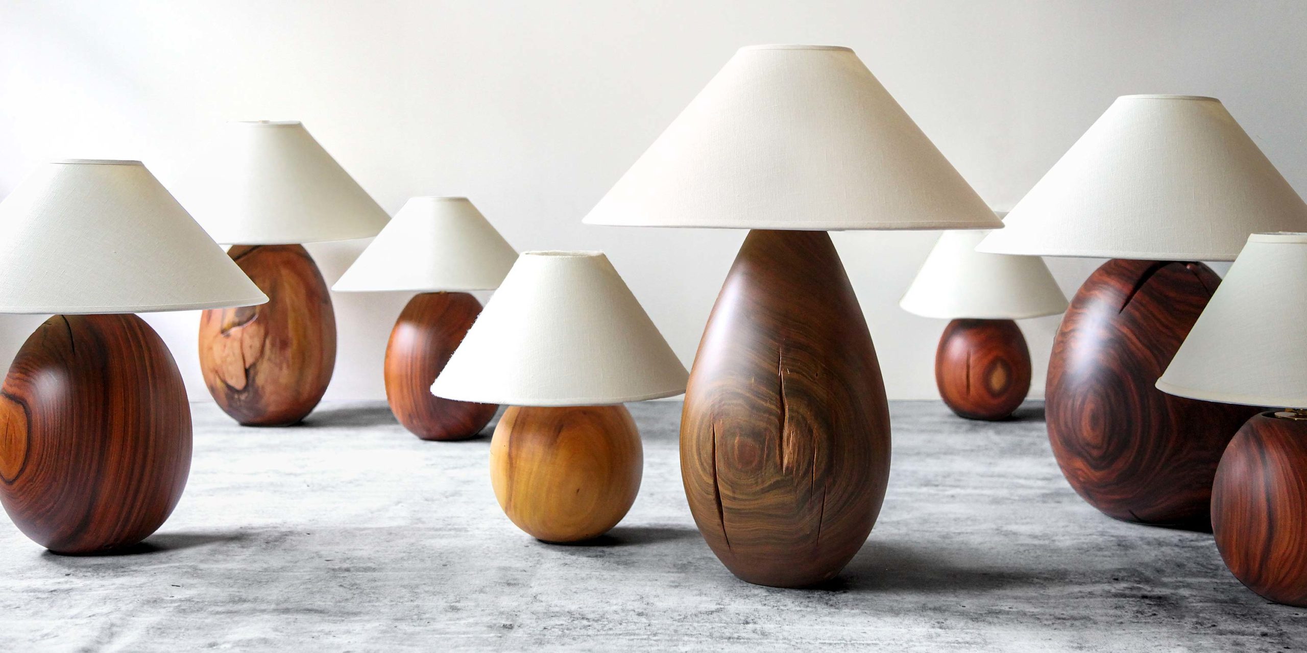 arbol-lamp-collection_larger-banner_3000-x-1500-2 arbol lighting, mix and match tropical modern wood table lamps.