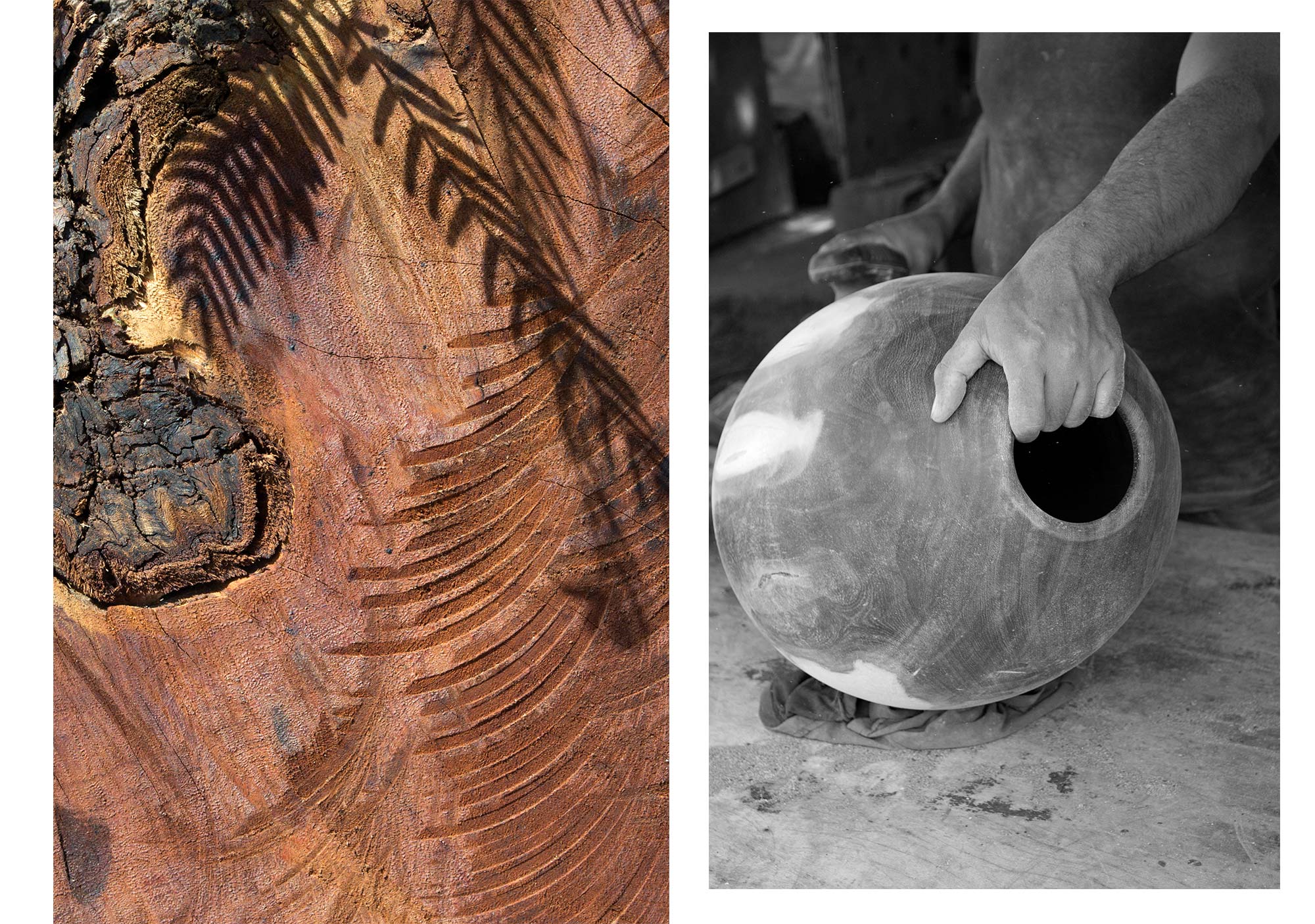 arbol-story-collage_3 arbol lighting, mix and match tropical wood table lamps.