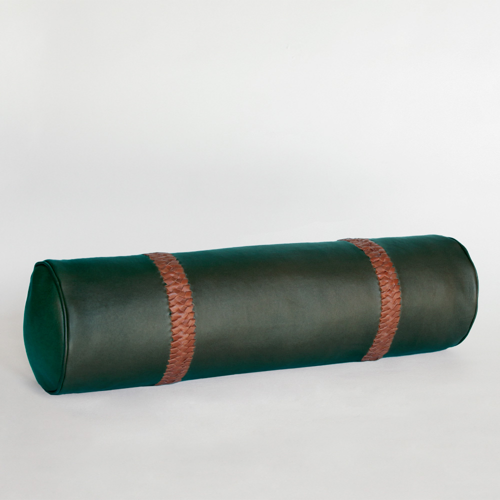 <a href="https://www.lavivahome.mom/talabartero-leather-poufs-pillows-collection/">Talabartero Collection</a><br /><span style="font-size:9pt;" > Braided Bolster Pillow</span> - Image 3