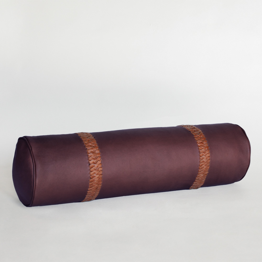 <a href="https://www.lavivahome.mom/talabartero-leather-poufs-pillows-collection/">Talabartero Collection</a><br /><span style="font-size:9pt;" > Braided Bolster Pillow</span>