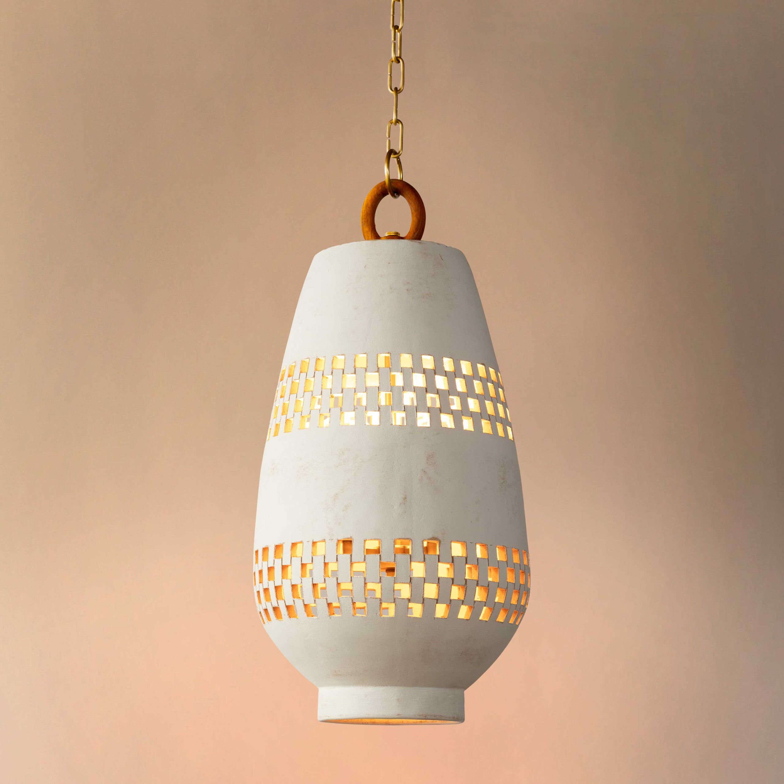 <a href="https://www.lavivahome.mom/shop/lighting/atzompa-pendant-lighting/">Atzompa Collection</a><br /><span style="font-size:9pt;" > Ajedrez Pendant Light, Size C</span> - Image 2