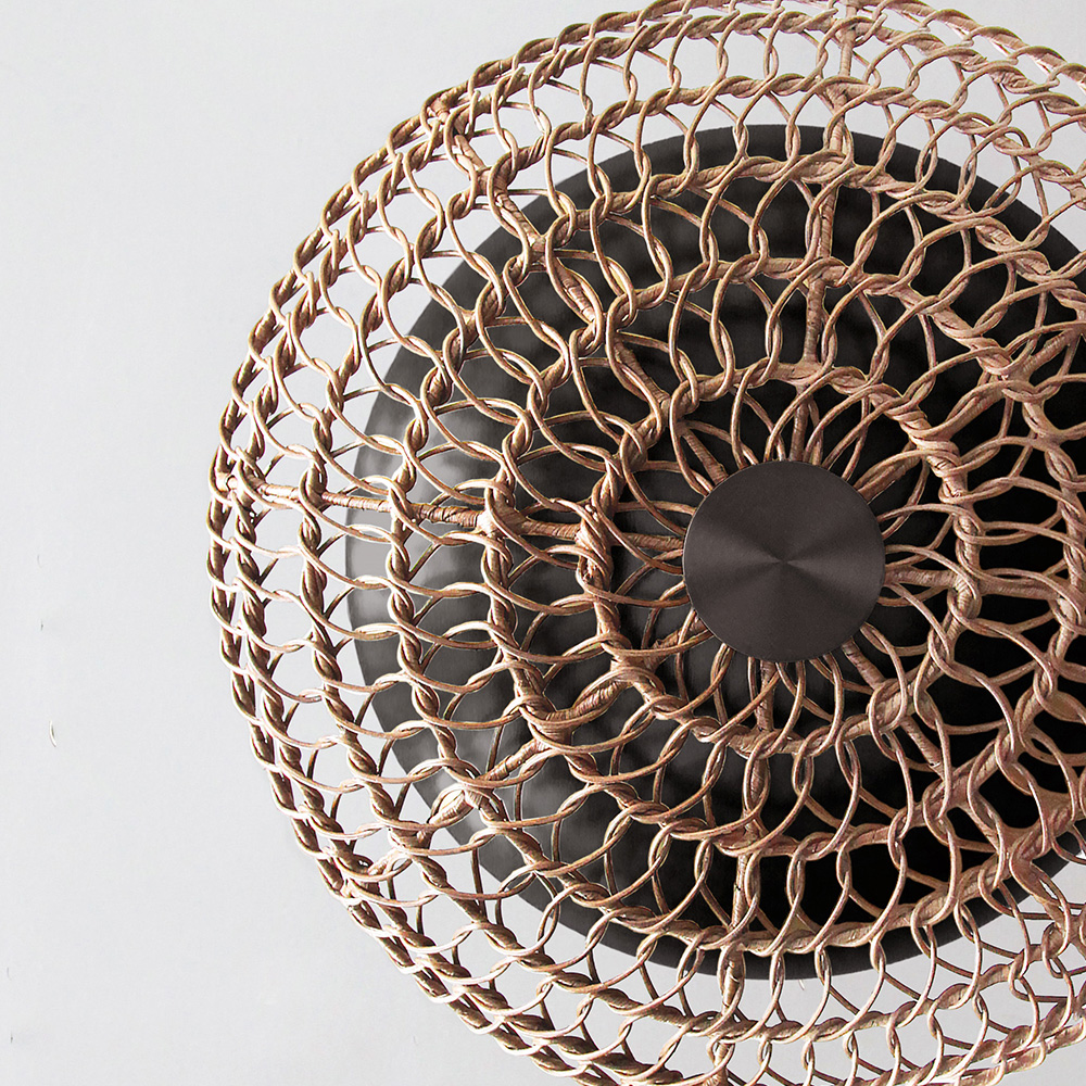 Ventila-lighting_Natural-Rattan_Oil-Rubbed-Broze_Bottom-View_Slide Ventila in natural rattan with oil rubbed bronze finish