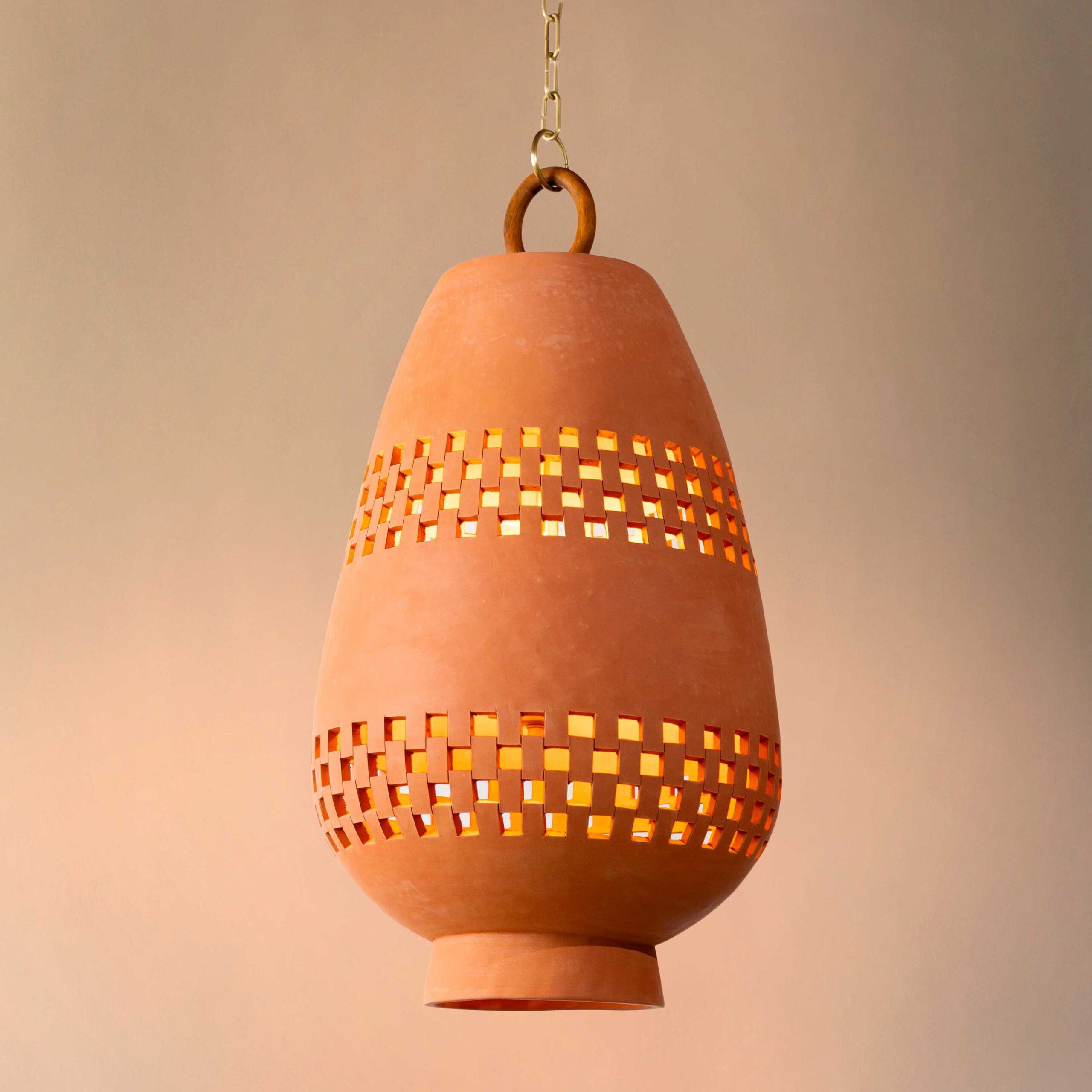 <a href="https://www.lavivahome.mom/shop/lighting/atzompa-pendant-lighting/">Atzompa Collection</a><br /><span style="font-size:9pt;" > Ajedrez Pendant Light, Size D</span> - Image 2