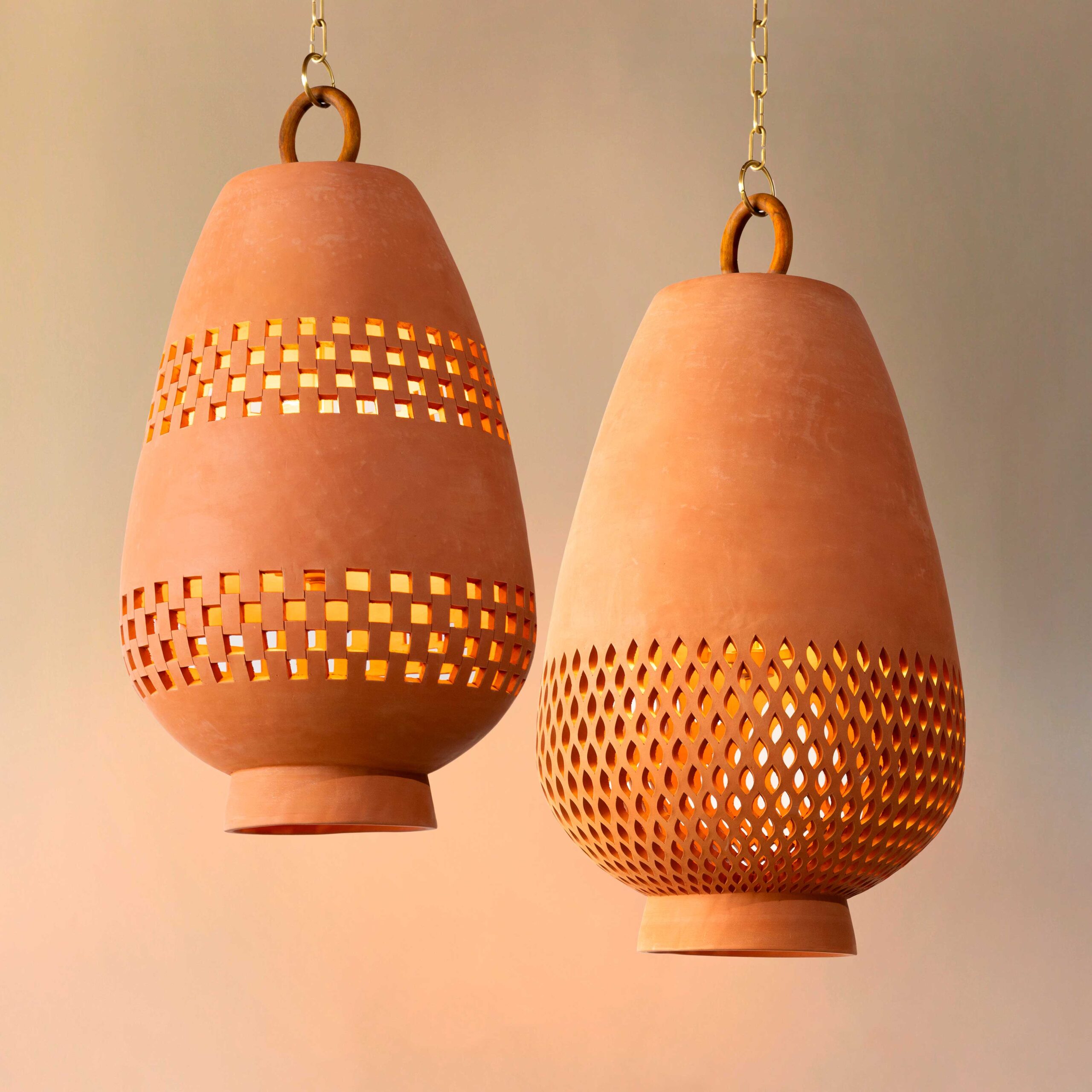 <a href="https://www.lavivahome.mom/shop/lighting/atzompa-pendant-lighting/">Atzompa Collection</a><br /><span style="font-size:9pt;" > Ajedrez Pendant Light, Size D</span> - Image 3