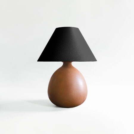 Barro Terra with black linen shade.
