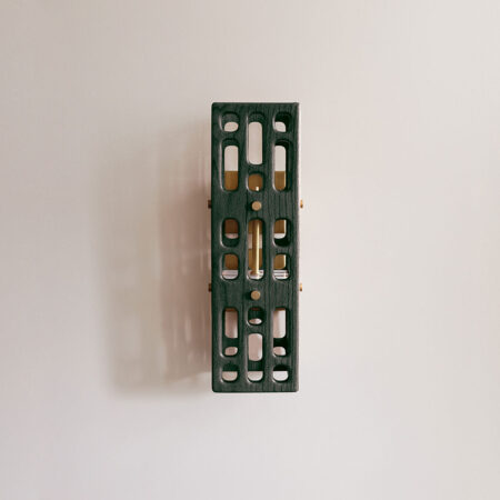 Celosia sconce in ficus finish