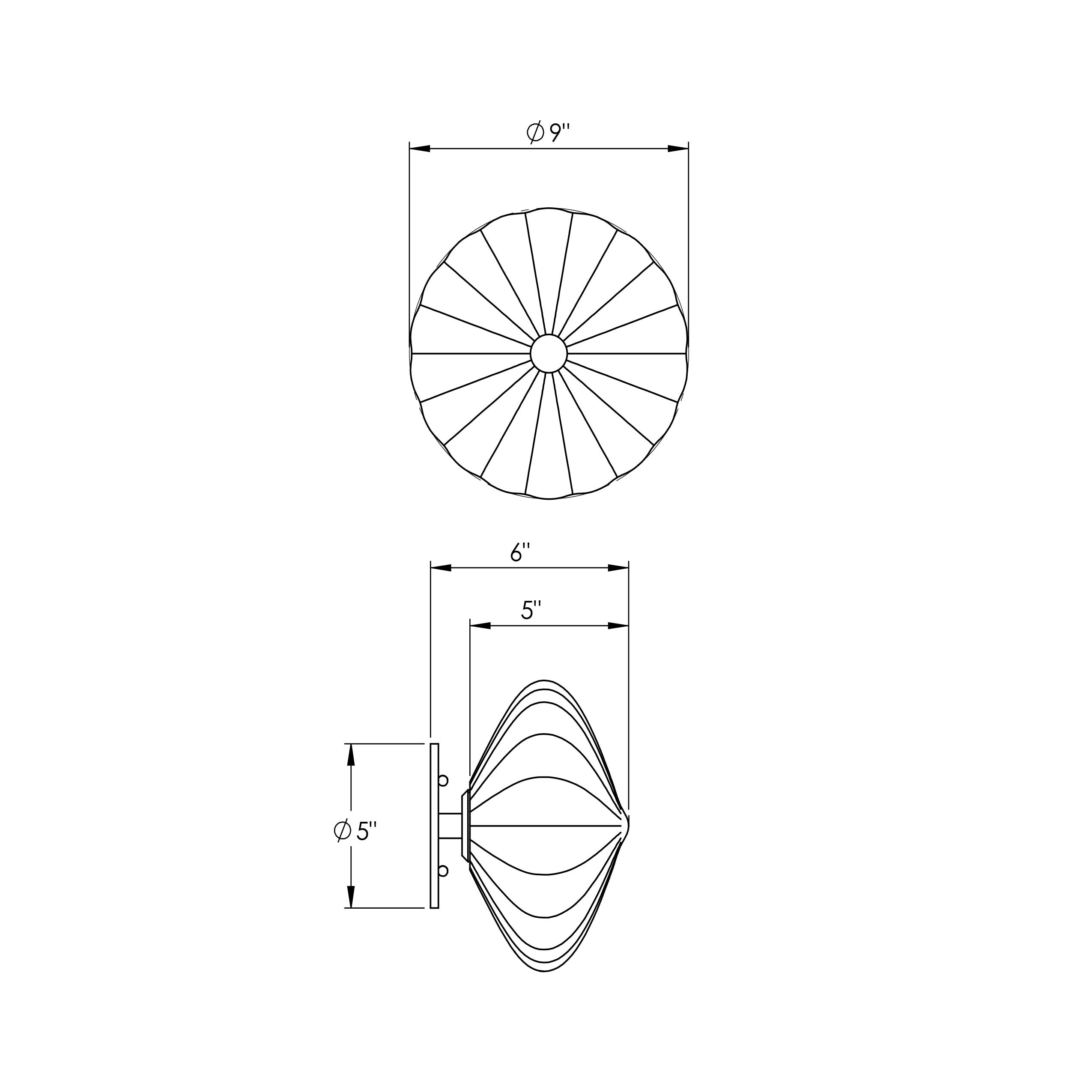Espadín Mini Sconce to scale print out
