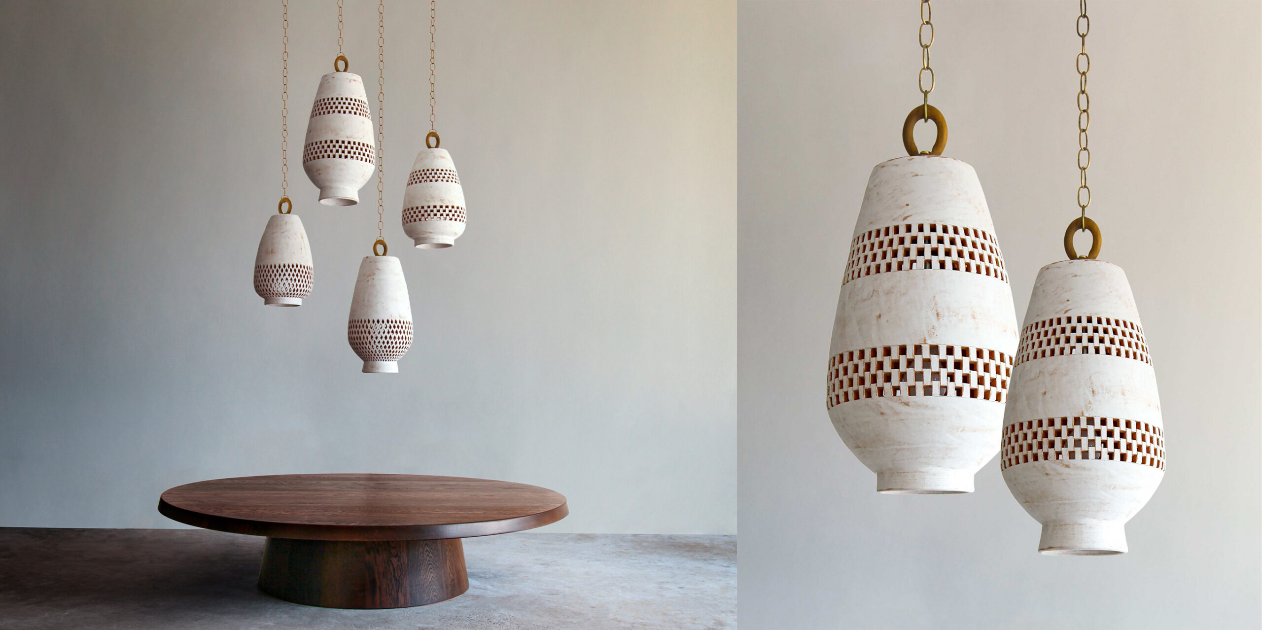 Ceramic pendant light